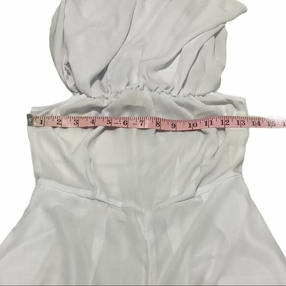 Show Me Your Mumu Sheer Flowy Jumpsuit Pants One Piece Off Shoulder White XXS - Picture 6 of 16